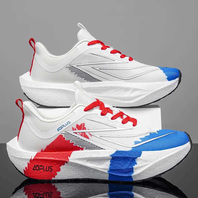 Casual Shoes Marathon Mens Running Shoes Carbon Board Sports Shoes Sneakers for Men Casual Comfortable Lightweight Women's Athletic Sneakers H2