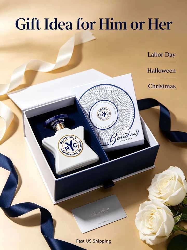 Arrival No9 Bond New Governors Island EDP 100ml 33oz White Star Perfume Woody Amber Resin Long Lasting Fragrance Men Women Labor Day Halloween M2610