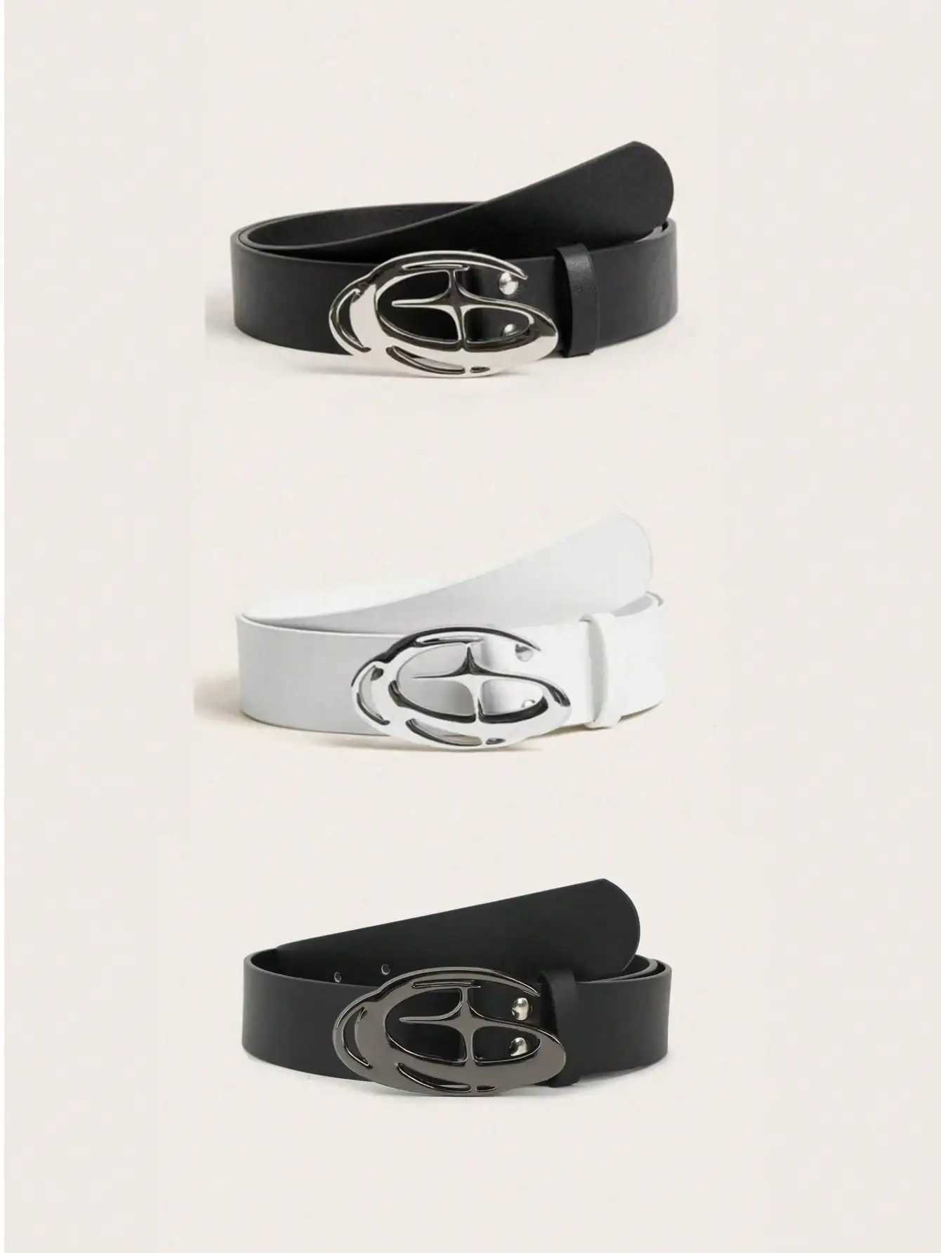 Moon 1pc Star Punk Style Buckle Blk PU Leather Belt US Retro New Y2K High-End Decorative Belt Korean Fashion malist Design For Young People For Men