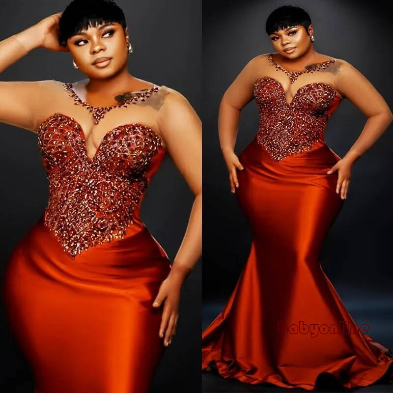 Elegant Red Sweetheart Prom Dress For African Women Sexy Mermaid Pearls Appliques Beaded Lace Evening Formal Party Gowns Birthday Second Reception D