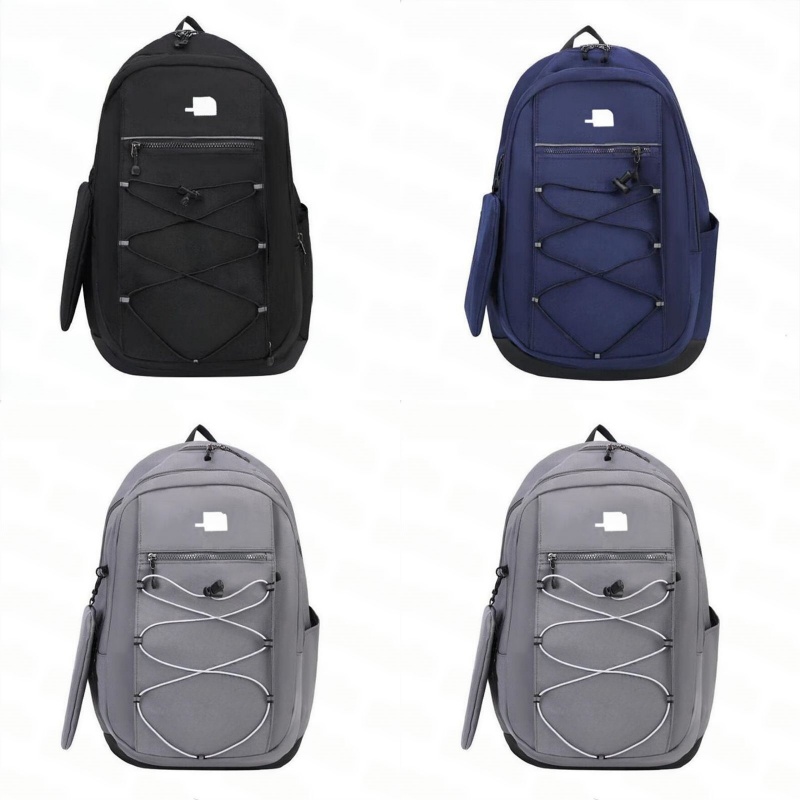 North Designer Backpack For Men Canvas Bookbag Rucksack Nylon Shoulder Bags Double Leather Knapsack Travel Duffle Bags Schoolbag Sac A Dos xb1602