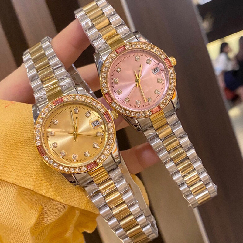 Fashionable and Simple Gold Stainless Steel Women's Watch, gold sliver Business Casual, Elegant, Retro Style, Waterproof, gifts for wife girl w
