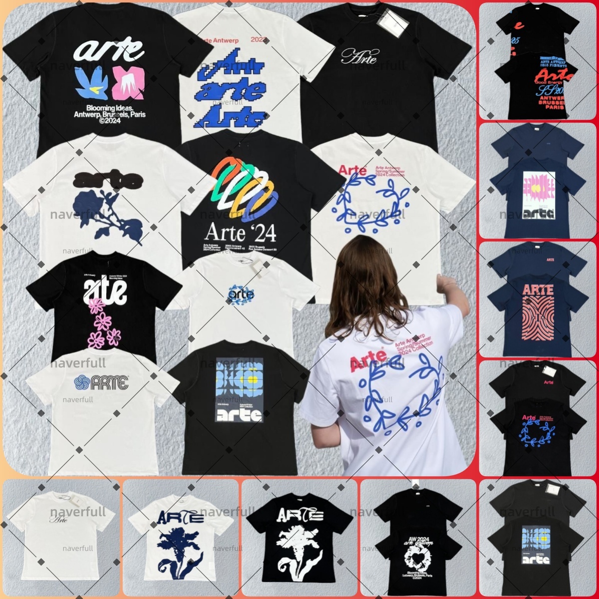 Arte antwerp Designer Men Women T Shirts Graphic Letter Print Short Sleeve Tees Elastic Comfort Casual Streetwear Vintage Tops