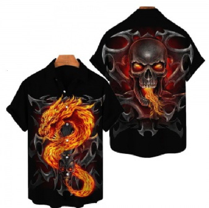2026 European And American Hot-Selling 3D Digital Print Casual Fashion Men's Summer Sports Loose-Fit Short-Sleeve Shirt Free Shipping