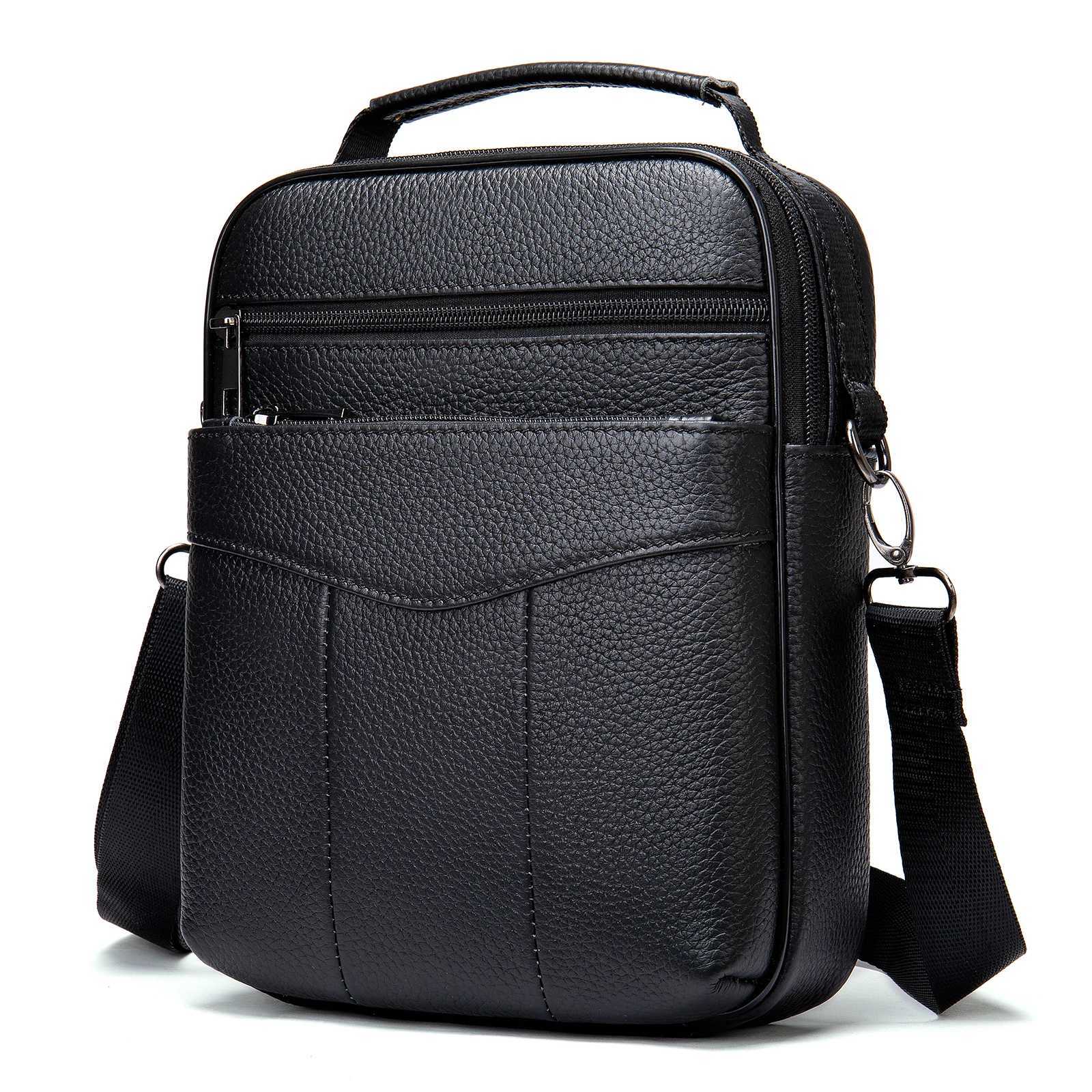Cross Body WESTAL Crossbody Bags for Men Fashion Men's Designer Shoulder Bag Men Genuine Leather Black Flap Messenger Bags Man Handbag 7456 H26