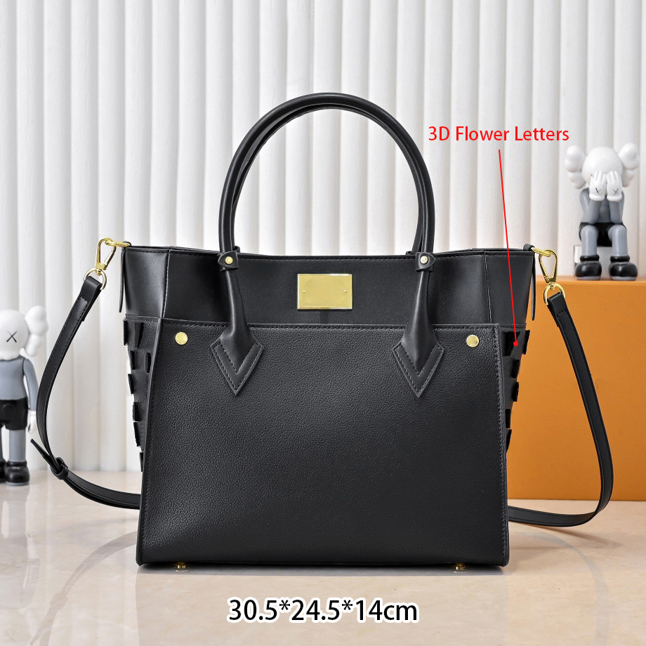 Designer Bag Embroidery On My Side MM Tote Bag Detachable Strap Women Large Capacity Business Office Handbag Luxury Work Bags Top Handle Shoulder Cr