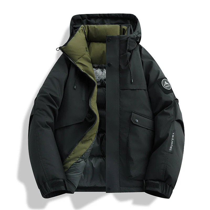 Winter Parkas Men's Graphene Self Heating Down Cotton Jacket Autumn Men's Mountaineering Jacket Outdoors Waterproof Coat 261015