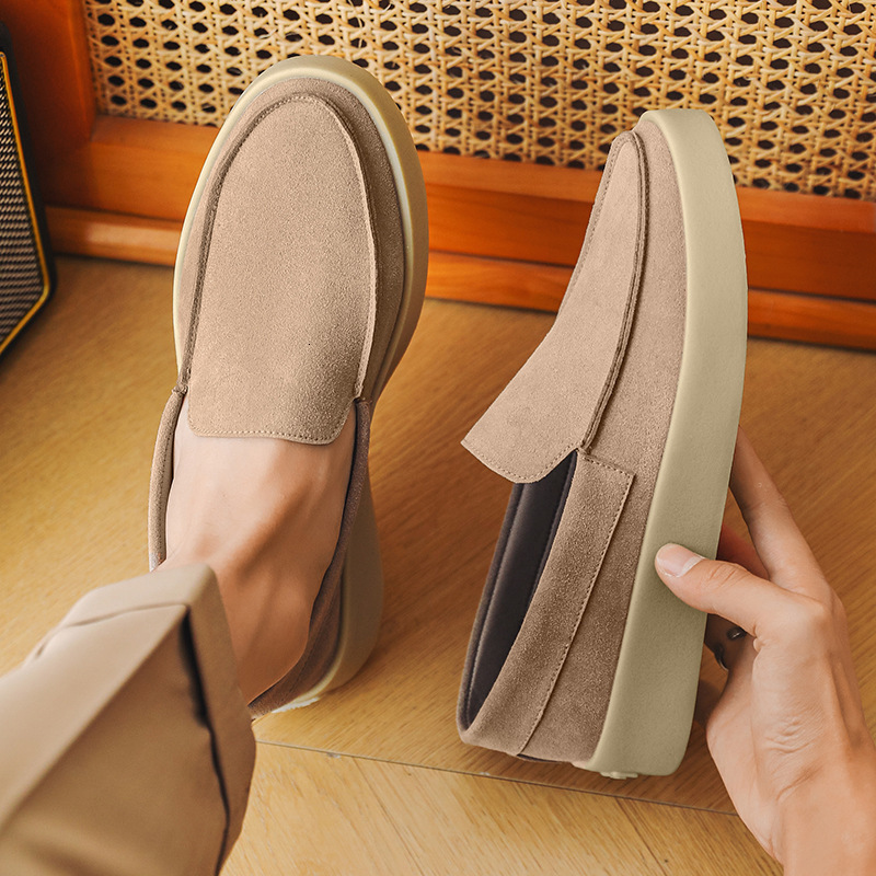 New Men's Suede Loafers Trendy Slip-On Casual Shoes For Men X321