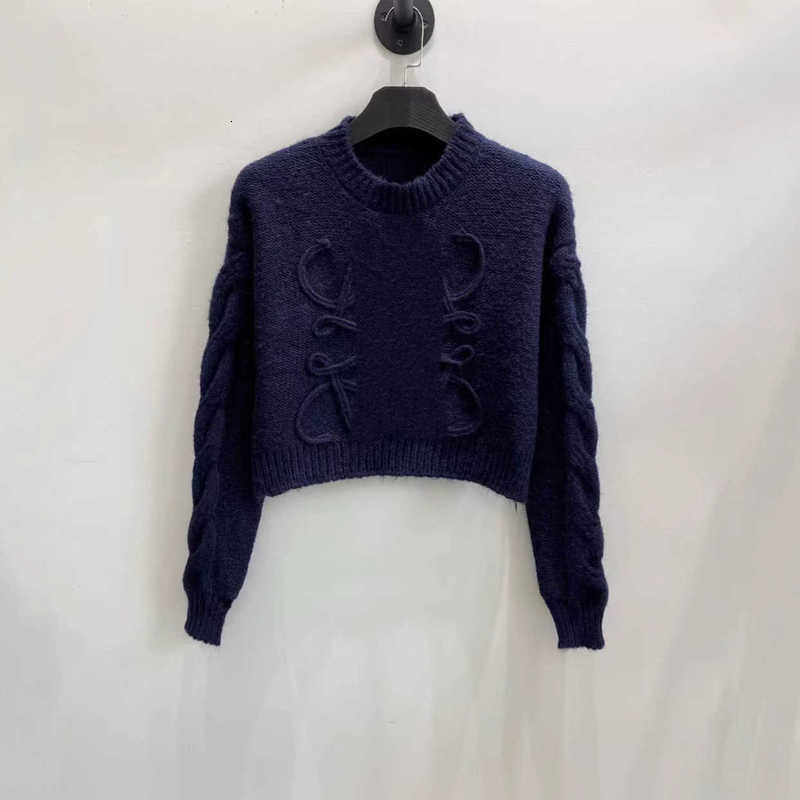 Women's Sweaters Designer High-quality Knit Sweater, Long-sleeved, Cropped, Spring Twist-knit Sweater For Women, Casual Straight-cut, Suitable