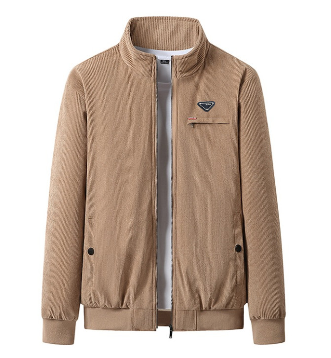 Designer Mens Jackets Corduroy stand collar Warm Down Classic Retro Autumn Winter Coats