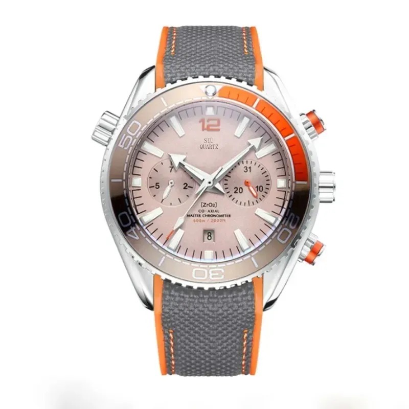 U1 Top AAA Mens Luxury Watch Chronograph Sports Sea Master Watches Japan VK Quarz Movement Montre De Luxe Luminous Wristwatches Mens Watch Reloje Me