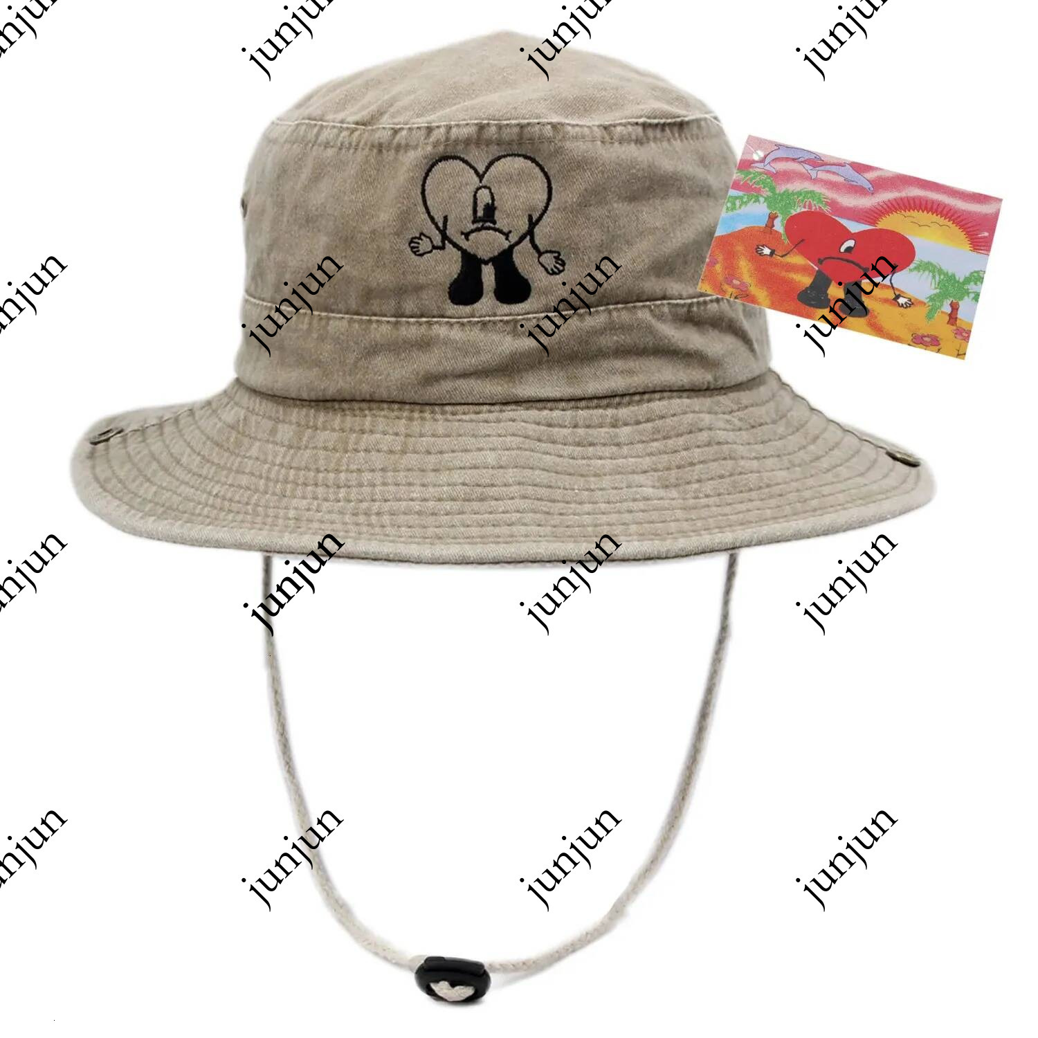 Coton brodé mauvais lapin pêcheur chapeaux UN VERANO SIN TI seau femme été pliable soleil homme chapeau de plage 241104
