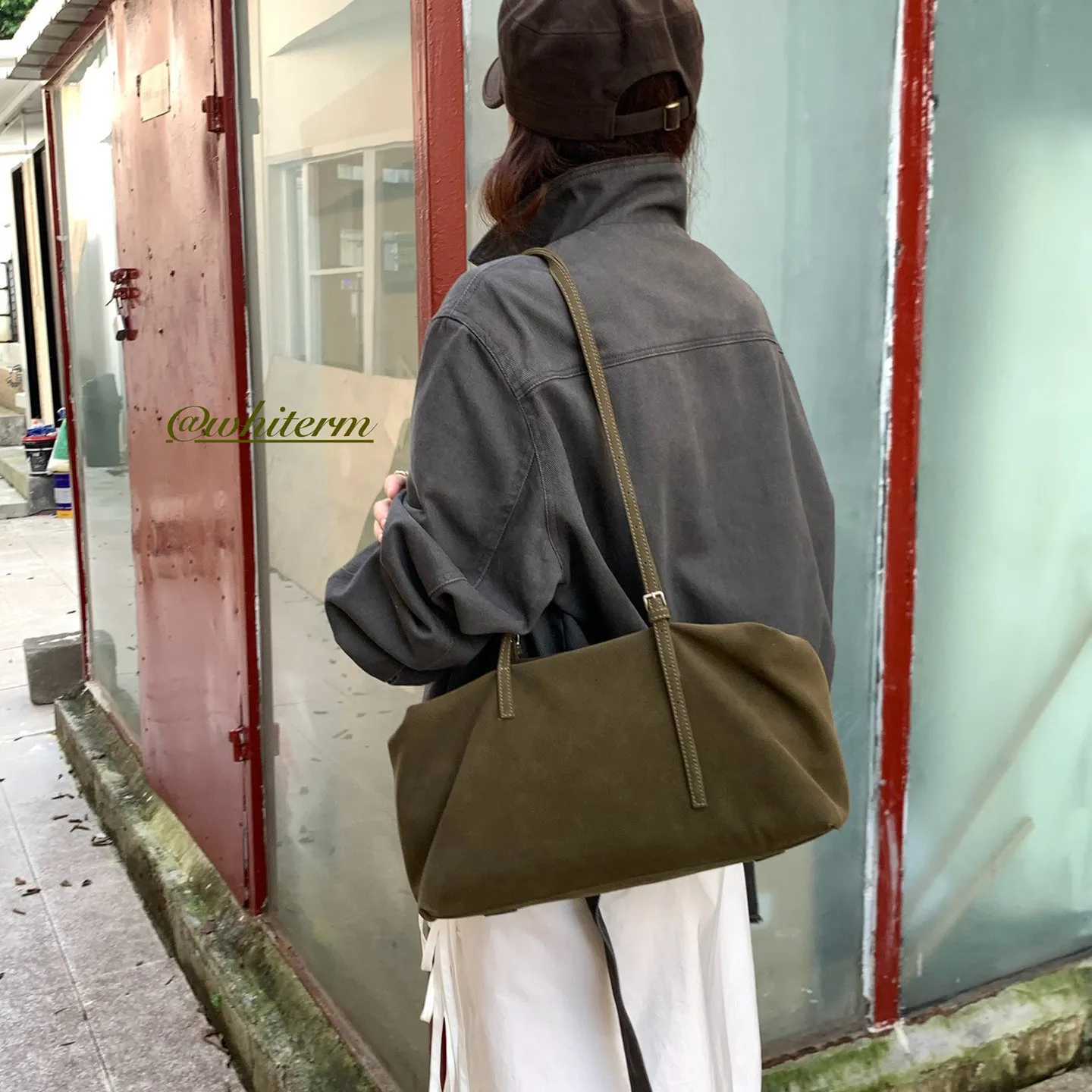 Designer deerskin veet shoder low Totes bag Korean versi large-capacity cmuting versatile casual armpit bag J261016