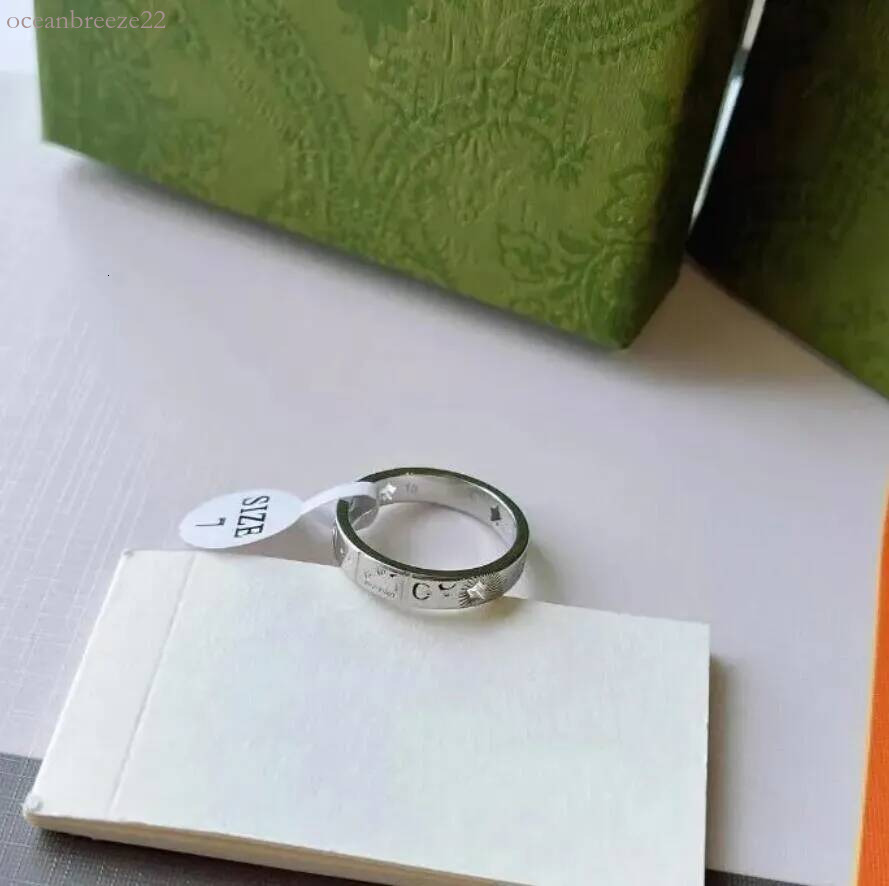 GG Rings Fashion Designer Ring Popular Mens Titanium Steel Sier Rings Engagements For Womens Jewelry s Love Letter Plated With box gift gucclyness j