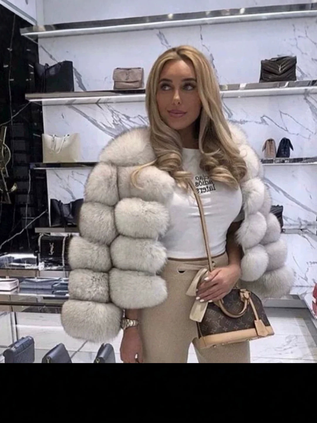 Big Fur Collar Warm Coat Faux Fur Jacket Autumn Winter Fox Collar Cape Shawl For Women, Faux Mink Fur Loose Outerwear, Versatile And Warm Coat