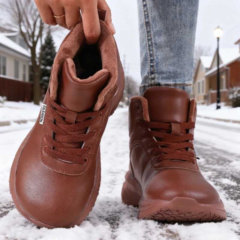 Casual Shoes Winter Boots for Women Wide Toe Faux Fur Ankle Sneakers Waterproof Comfort Trend Warm Shoes Fashion Outdoor Platform Snow Boot H261016