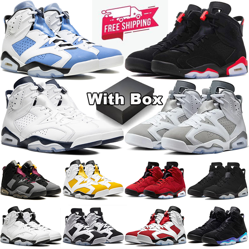 with box free shipping basketball shoes 6s designer sneakers outdoor trainers men womens panda black cat cactus jack 6 lightning what the mens cheap