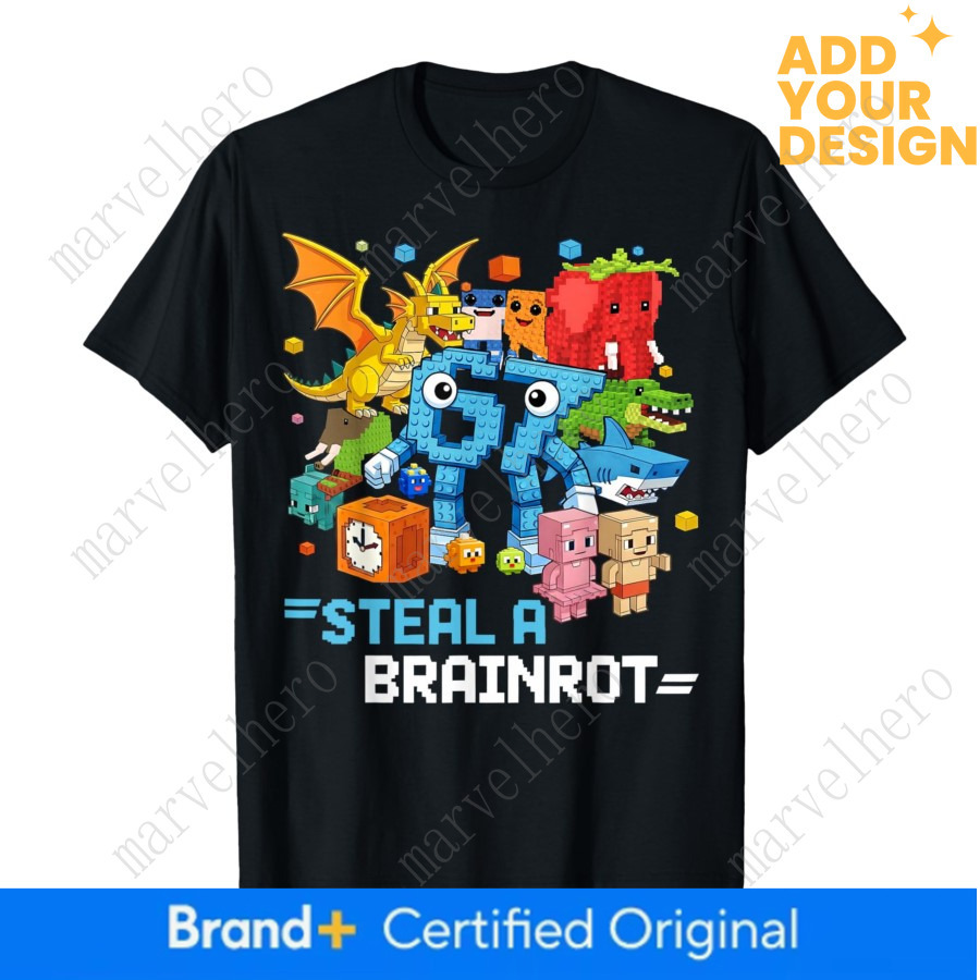 Meme Six Seven Bruh Steal A Brainrot Gift For Boy Kid T Shirt For Men Women T Shirts Short Sleeve Tops