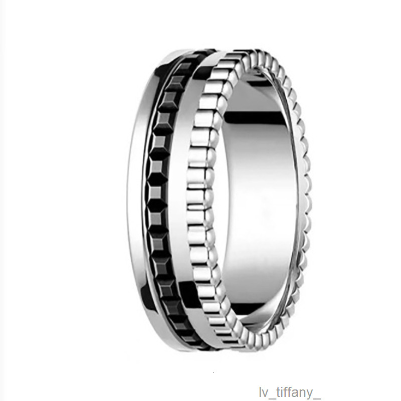 fashion brand wedding ring engagement for women black white dia rings men love Ring sier Rings Valentine's Day gift