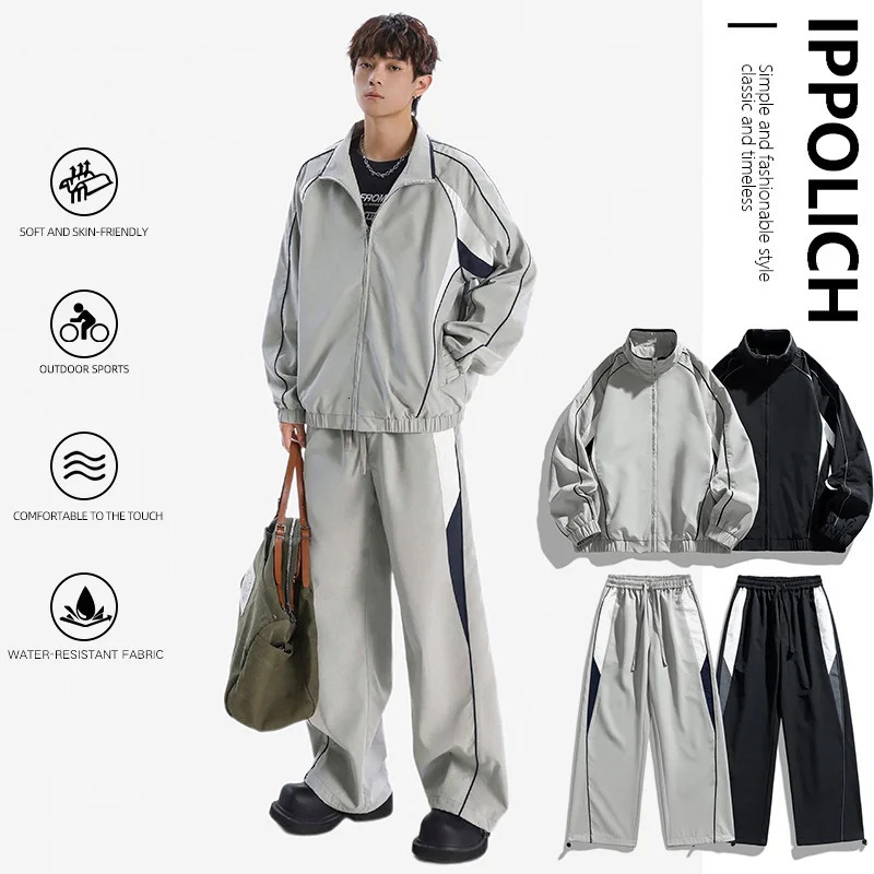 Men Clothing Sweatshirt Set Fashion Sports Sets Running SweatshirtSweatpants 2 Pieces Sets Jogging Tracksuits Casual Sportswear 261013