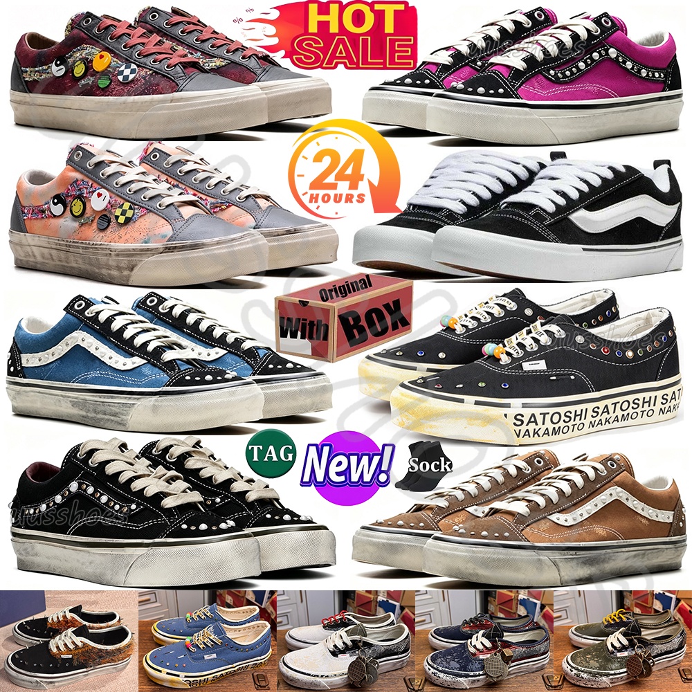 With Box Designer casual shoes old skools pearlized shoe pearl shoes knu sneakers Sport chaussures trainers for mens womens trainers luxury slip boa