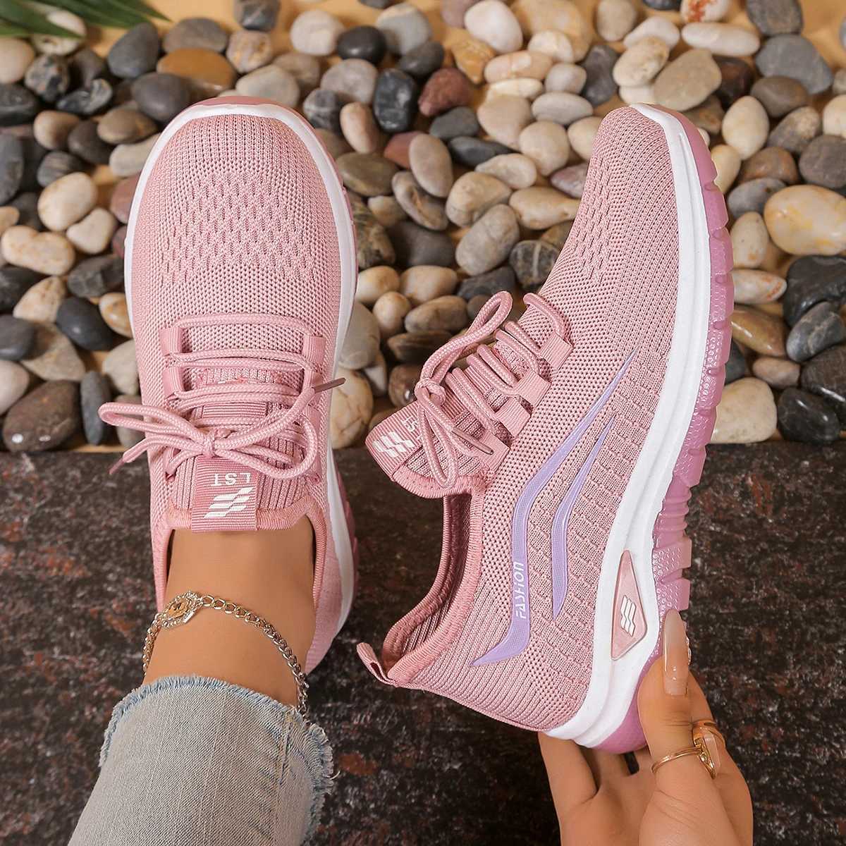 Casual Shoes Women's shoes soft soles not tired feet summer sneakers platform shoes flying weaving breathable women's sneakers shoes H2610