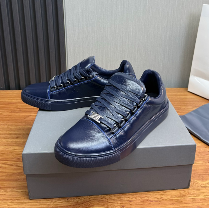 Luxury design Brand Arena casual shoes men sneaker arena flat low top black Blue White calfskin leather dress party wedding trainers top designer si