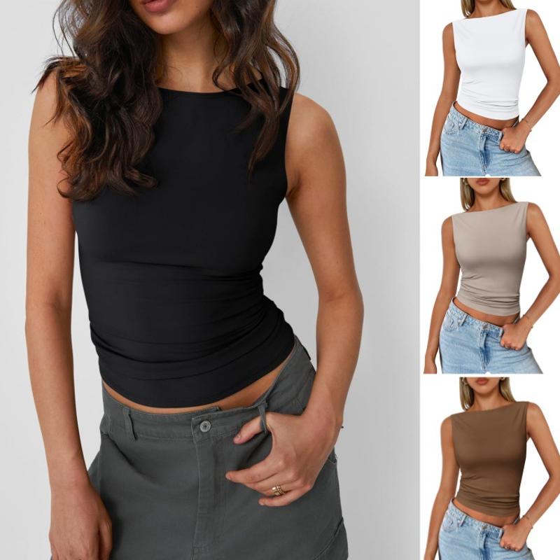 Débardeur sans manches pour femmes Y2K, coupe cintrée, Streetwear, Sexy, basique, mode printemps-été, pull en détresse