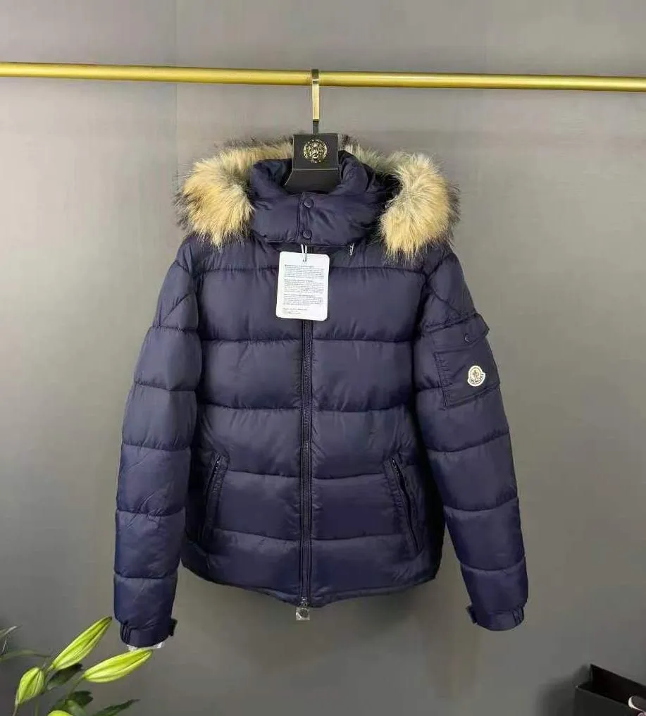 Mens Winter Down Style Jacket Thick Padded Puffer Coat Hooded Warm Casual Streetwear Outerwear Long Sleeve Zip Closure Outdoor Jacket