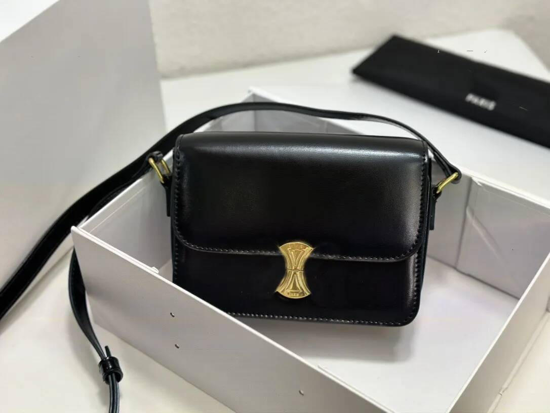 10A Top designer bag women Mini shoulder bag high quality Smooth cowhide Commute bag trendy Metal letter pattern straddle shoulder bag celiniet bags