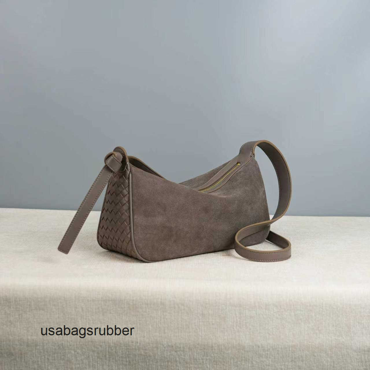 Soft Suede Purse Korean-style autumn and winter new fashion suede dumpling bag stylish versatile for commuting shoulder tote with Curved Crescent Si