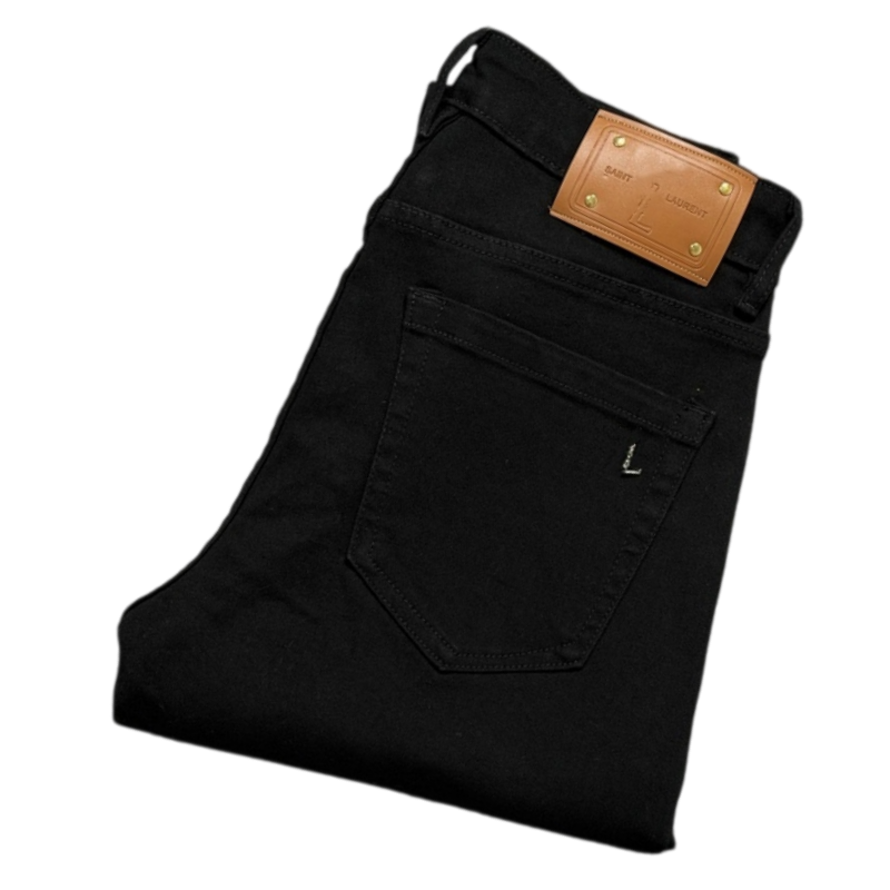 Men's Jeans Autumn Winter Men Slim Fit European American High-end Brand Small Straight Pants L837-99