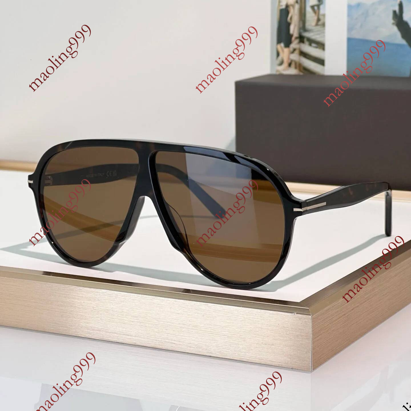Designer de luxe de forme ovale grand cadre de miroir lunettes de soleil pour femmes lettre classique mode voyage tendance plage ombrage protecti