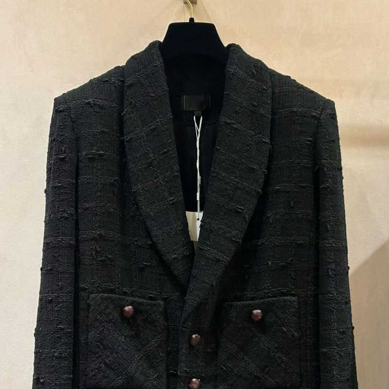 Women's Jackets Designer High-end, and stylish blazer for autumn, featuring sophisticated and refined design with unique textured knit