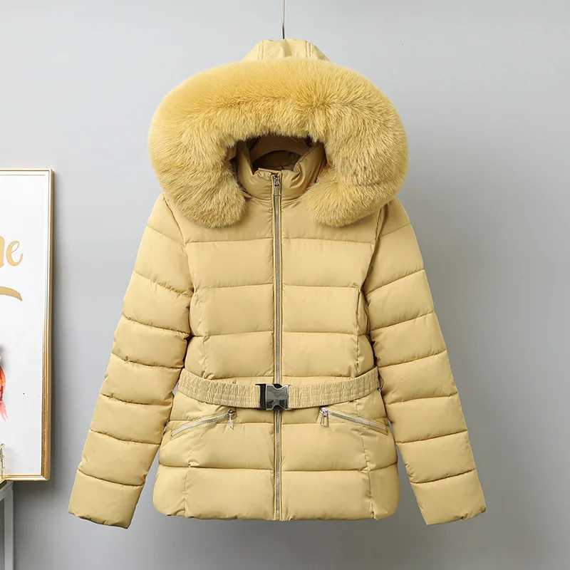 Women's Down Parkas 2026 Winter Short Parkas Women's Cotton-padded Jacket Fur-collar Hooded Coats Fleece-lining Thicken Warm Outerwear Sas