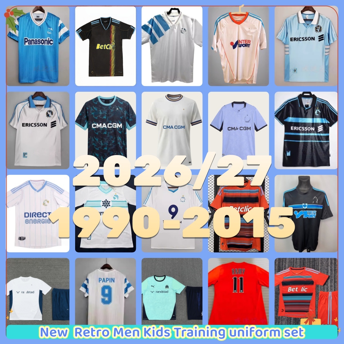 26 27 Ma RseiLL Le DroGbA maillots de football rétro 1990 92 98 99 04 05 06 12 14 Chemise de football vintage classique BOLI PAYET REMY VOLLER PI