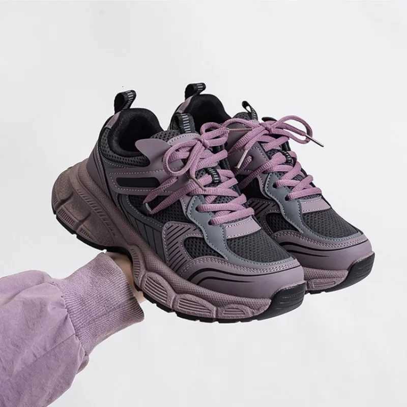 Casual Shoes SiLVer Dad Shoes Unisex Foot Slimming Sports Sneakers Breathable Lightweight Rubber Sole Round Toe Sports Running Shoes H261016