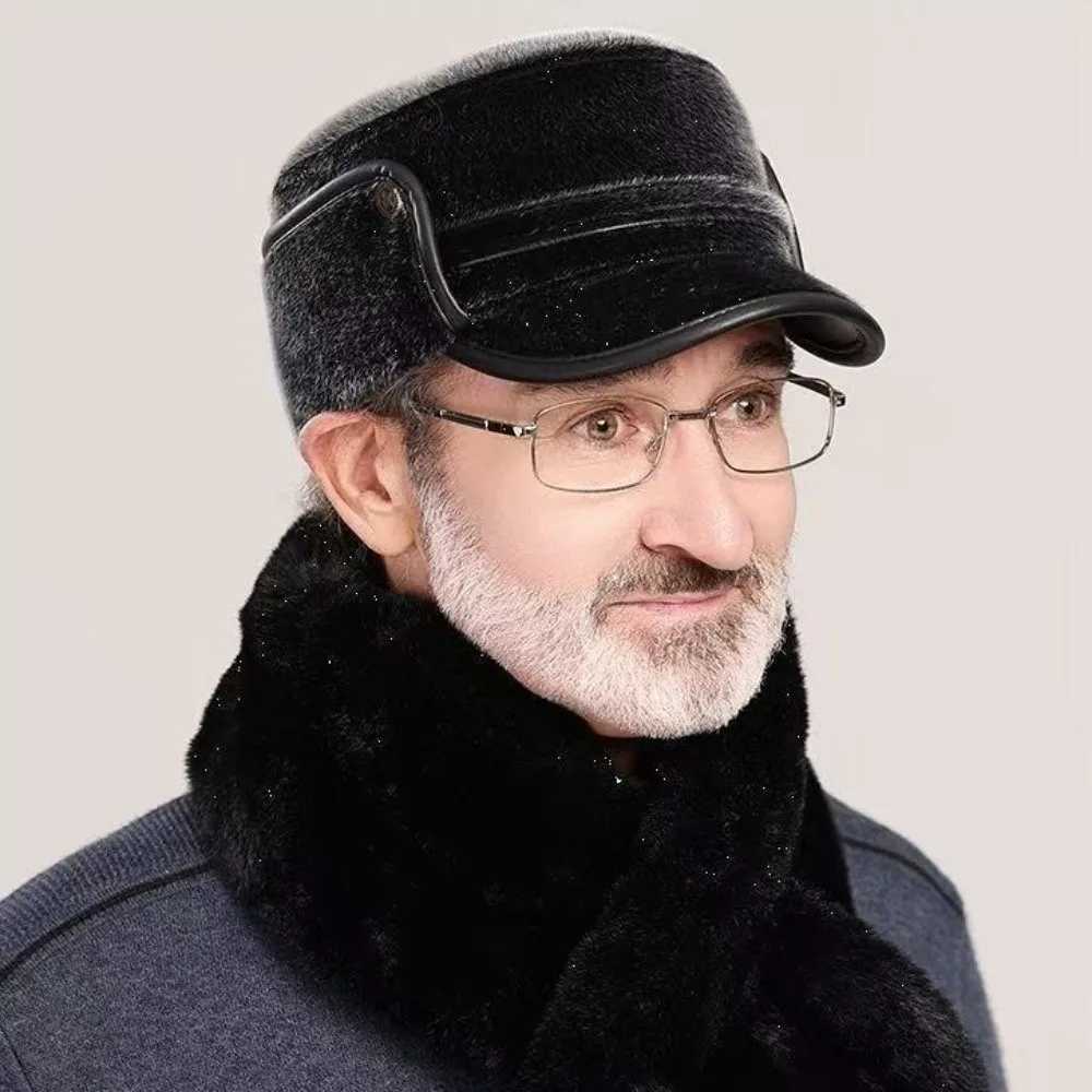 Trapper Hats New Warm Lei Feng Hat with Ear Flap Imitation Mink Pullover Cap Coldproof Windproof Ear Protection Hat Autumn and Winter Dad HatT261017