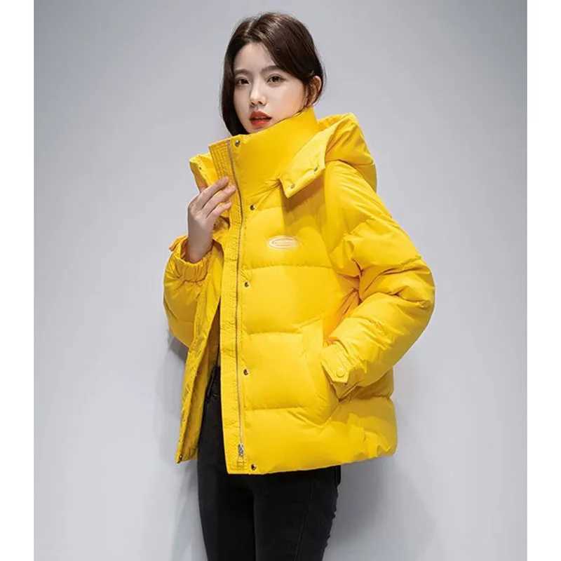 Women's Down Parkas 2026 Winter New Women's Korean Jacket Version Down Cotton-Padded Jacket Short Coat Short Female Padded Hooded Overwear