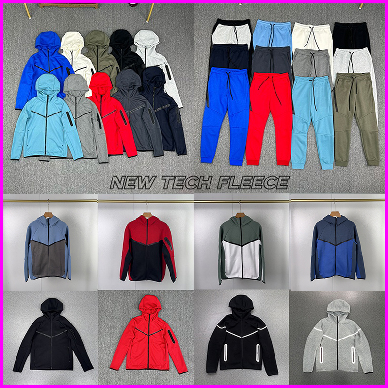Designer techs fleece Tracksuits Jacket Hoodies Mens High quality tech Sweatshirts Sweatpants Fashion Full Zip-Up Jacket Trousers For Men Women Stre