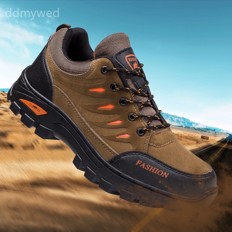 Men's Outdoor Hiking Shoes Anti-Slip Work Boots Thick Sole Casual Sneakers Comfortable Walking Shoes