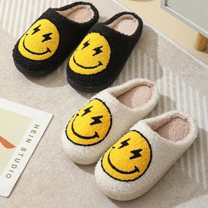 Comfortable Soft Couple Slippers Winter 2025 Thicken Warm Non Slip Home Indoor Shoes Woman Plush Size Cotton Slides ddmykukumalu