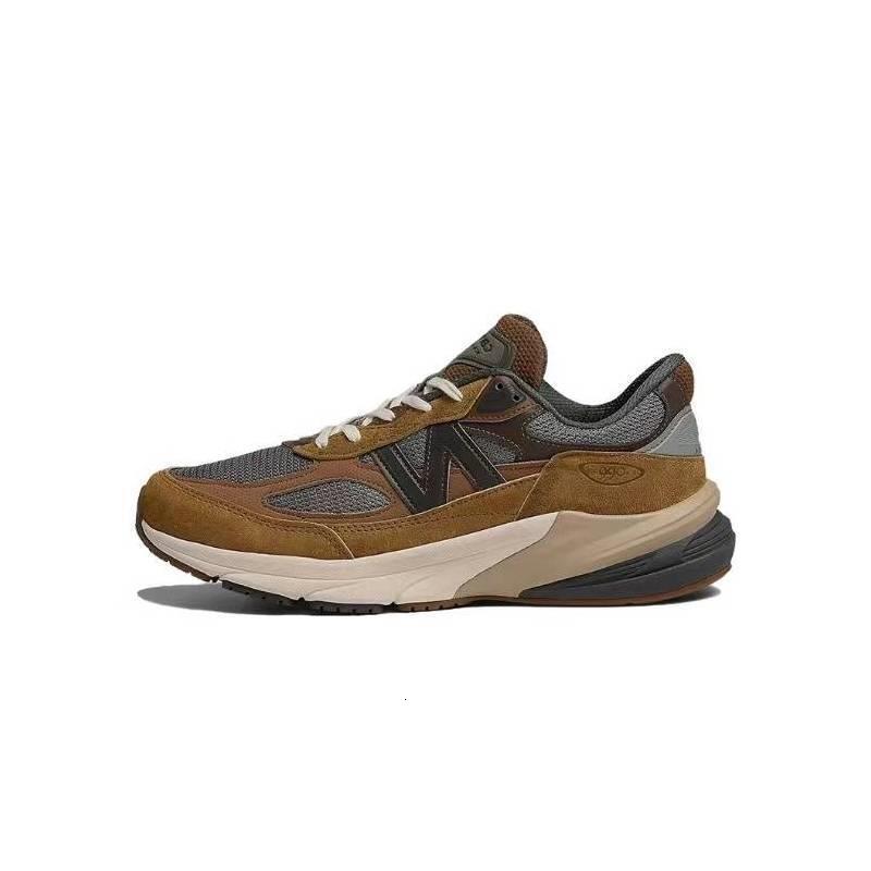 Premium Designer 990v6 khaki sneakers, dad American-made running shoes, M990CH6