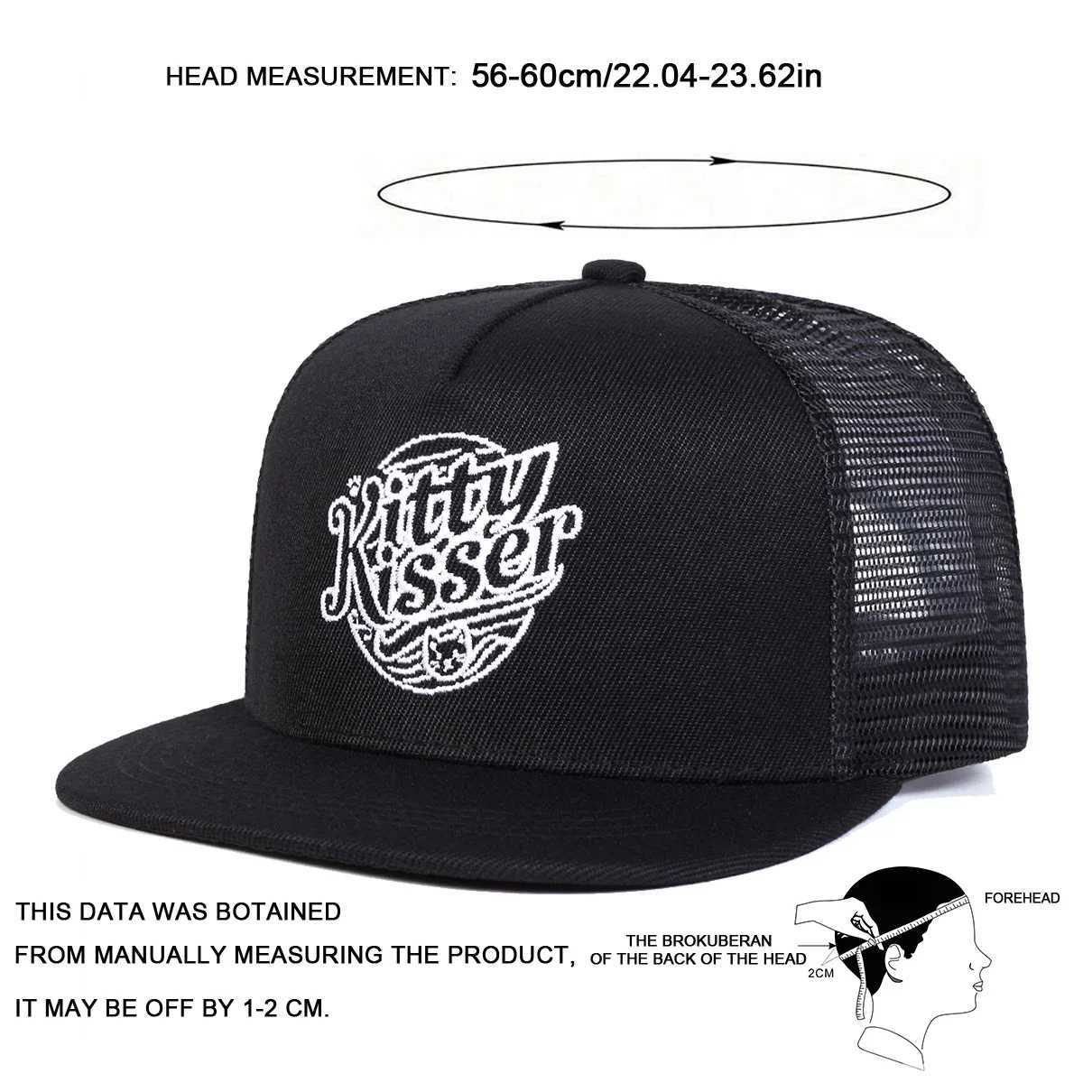 Letter Unisex Kitty Kisser Embroidery Hip-hop Net Hats Spring Summer Outdoor Adjustable Casual Baseball Caps Sunscreen Hat Cap M261016