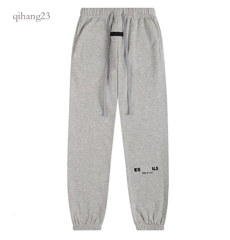 Essential Sweatpant Esss Hoodie Men Designer Loose Fit Straight Leg Pant Women Flocking Letters Fleece Lined Warm Elastic Waist Drawstring Sports Lo