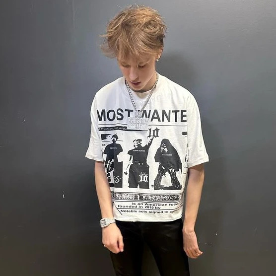 Y2K Tops Harajuku Retro Cartoon Oversized Graphics Double Sided Printing Loose Tshirt Men Women Goth Cotton White Short Sleeves 261014