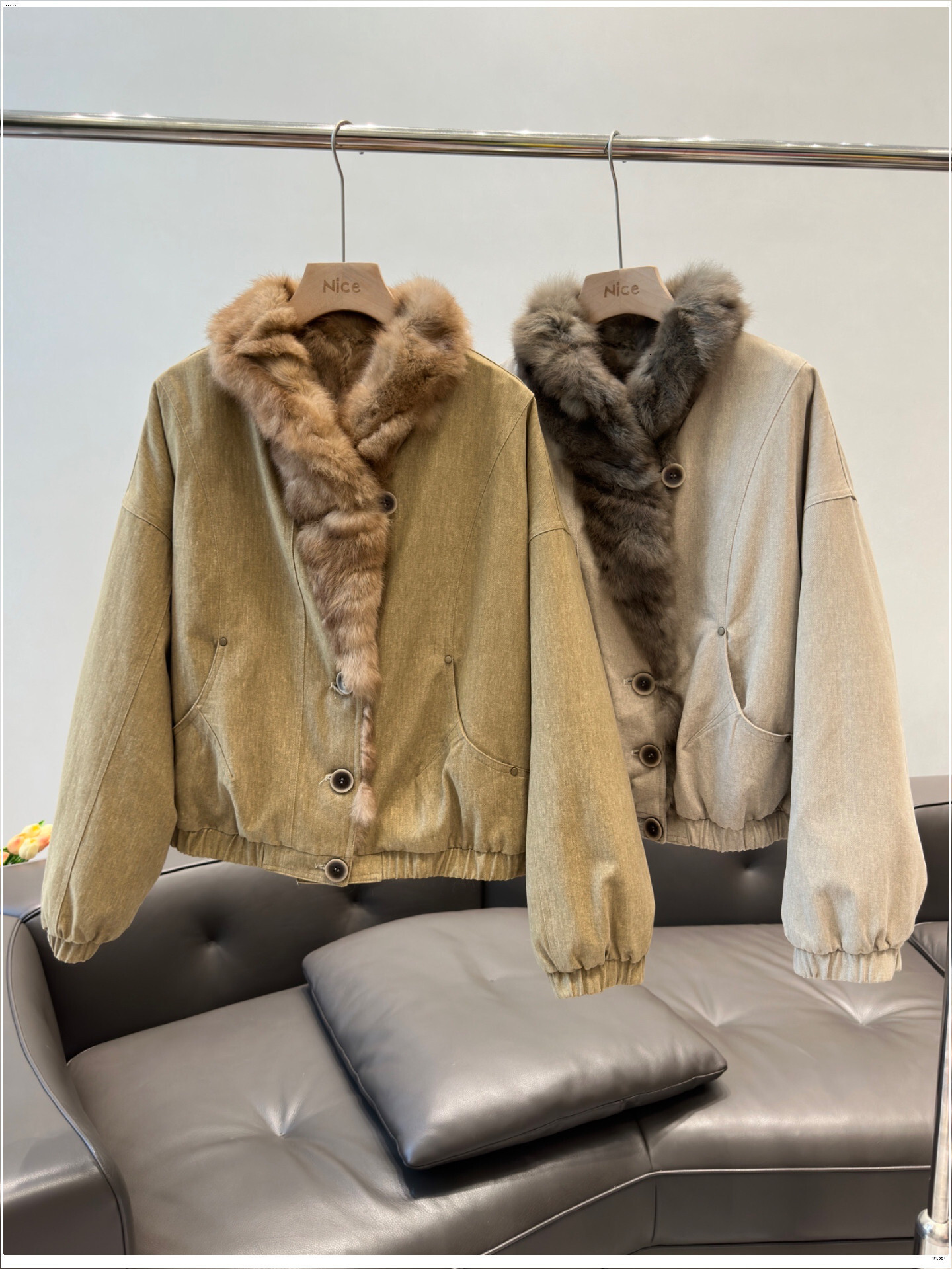 Autumn/Winter New Prairie Rabbit Coat Women's Real Reversible Parka Fur Jacket Warm And Youthful Makoufei