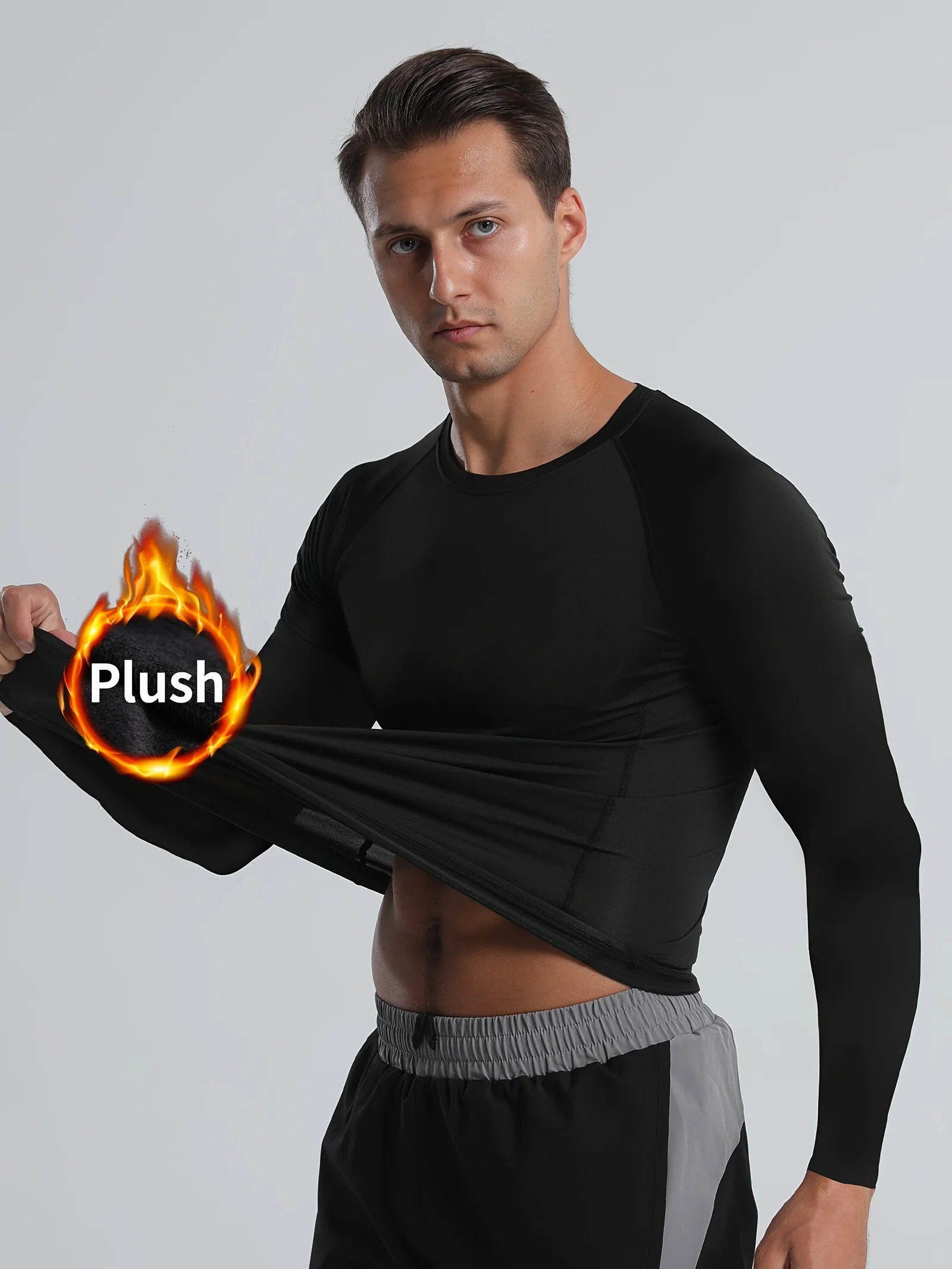 Men's sports thermal top thermal underwear T-shirt suitable for daily wear during gym running lightweight and flexible 261014