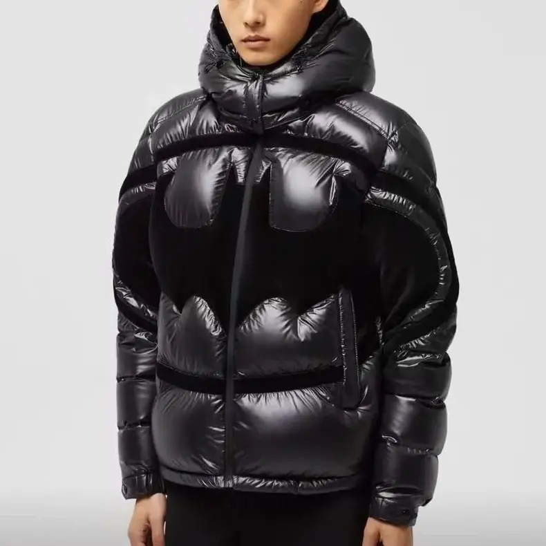 Men Down Jacket Jackets Designer Outerwear Coats Parkas Fashion Winter Clothing Down Coat Bat Velvet Pattern Badge Splicing Warm puffer Thickened Co