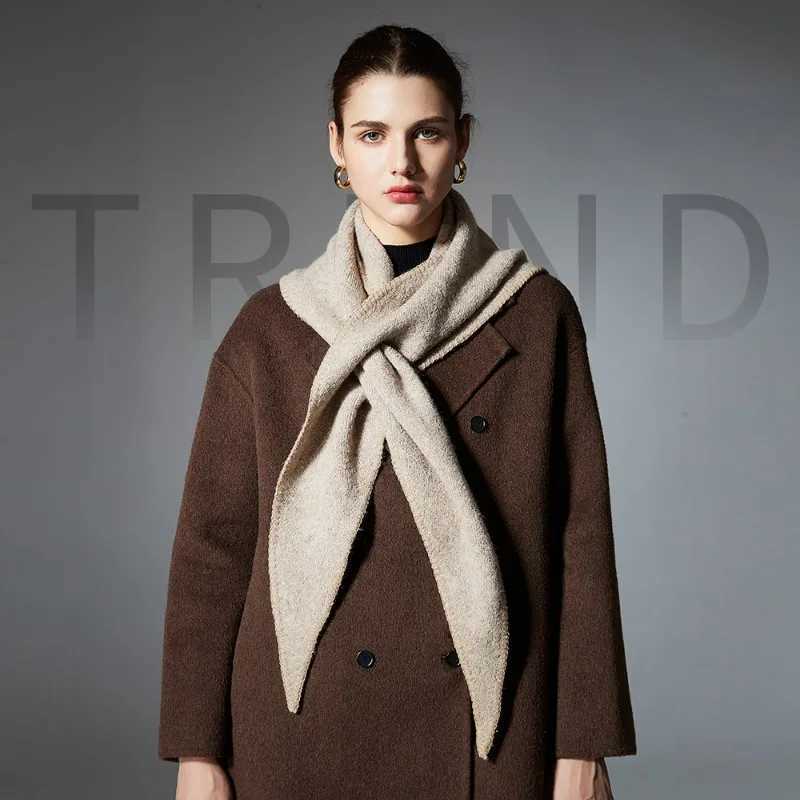 New Fashion Imitation Cashmere Women Shawl with Floral Pattern Solid Versatile Paired Wool Blend Knitted Triangle Scarf Female S261017UGQ4